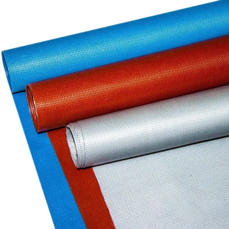 High Temperature Fire Resistant Fabric Colored Heat Resistant Silicone Rubber Coated Fiberglass Cloth